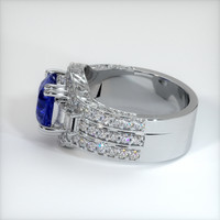 2.68 Ct. Blue Sapphire Ring, 10K White Gold 4