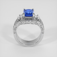 3.11 Ct. Blue Sapphire Ring, 10K White Gold 3
