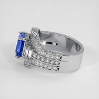 3.11 Ct. Blue Sapphire Ring, 10K White Gold 4