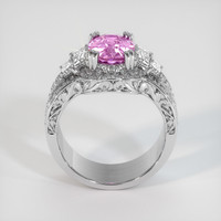 4.02 Ct. Pink Sapphire Ring, 10K White Gold 3