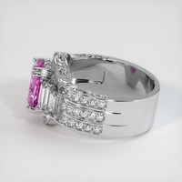 4.02 Ct. Pink Sapphire Ring, 10K White Gold 4
