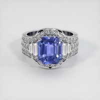 4.09 Ct. Color Change Sapphire Ring, 14K White Gold 1