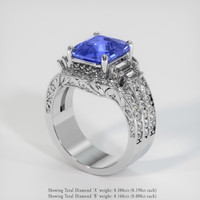 4.09 Ct. Color Change Sapphire Ring, 14K White Gold 2