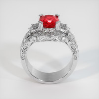 Three Stone Ruby Ring 2.54 Ct., 14K White Gold Preview