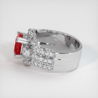 Three Stone Ruby Ring 2.54 Ct., 14K White Gold Preview