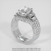 3.01 Ct. White Sapphire Ring, 14K White Gold 2