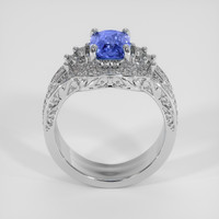 3.02 Ct. Blue Sapphire Ring, 14K White Gold 3