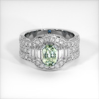 0.97 Ct. Sapphire Ring, 14K White Gold 1