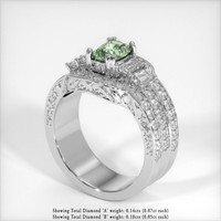 0.97 Ct. Sapphire Ring, 14K White Gold 2