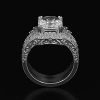 3.99 Ct. Sapphire Ring, 14K White Gold 3