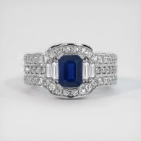 1.24 Ct. Sapphire Ring, 18K White Gold 1