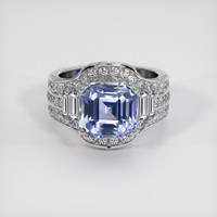 5.69 Ct. Sapphire Ring, 18K White Gold 1