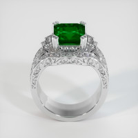 4.25 Ct. Emerald Ring, 18K White Gold 3