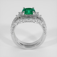 1.09 Ct. Emerald Ring, 18K White Gold 3