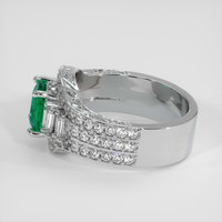 1.09 Ct. Emerald Ring, 18K White Gold 4