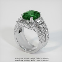 5.57 Ct. Gemstone Ring, 18K White Gold 2