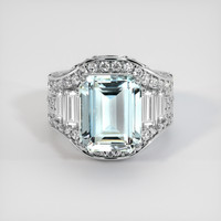 5.80 Ct. Gemstone Ring, 18K White Gold 1