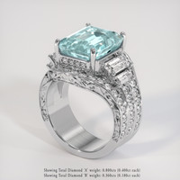 5.80 Ct. Gemstone Ring, 18K White Gold 2