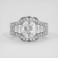 3.01 Ct. White Sapphire Ring, 18K White Gold 1