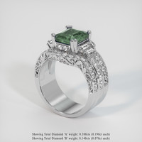 3.59 Ct. Sapphire Ring, 18K White Gold 2