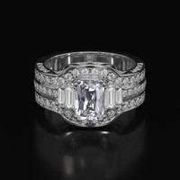 1.95 Ct. Sapphire Ring, 18K White Gold 1