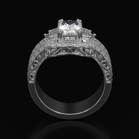 1.95 Ct. Sapphire Ring, 18K White Gold 3