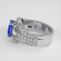 3.02 Ct. Blue Sapphire Ring, 18K White Gold 4