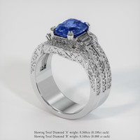 5.03 Ct. Blue Sapphire Ring, 18K White Gold 2