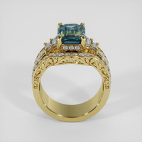 3.55 Ct. Bi Color / Parti Sapphire Ring, 14K Yellow Gold 3