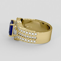 1.94 Ct. Blue Sapphire Ring, 18K Yellow Gold 4