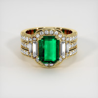 2.75 Ct. Emerald Ring, 18K Yellow Gold 1
