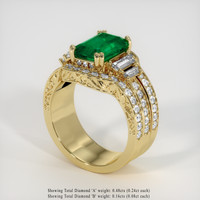 2.75 Ct. Emerald Ring, 18K Yellow Gold 2