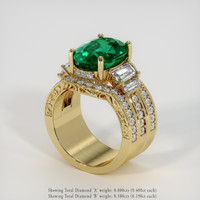 4.85 Ct. Emerald Ring, 18K Yellow Gold 2
