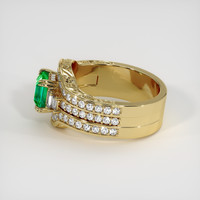 1.42 Ct. Emerald Ring, 18K Yellow Gold 4