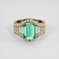 3.25 Ct. Emerald Ring, 18K Yellow Gold 1