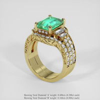 3.25 Ct. Emerald Ring, 18K Yellow Gold 2