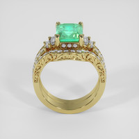3.25 Ct. Emerald Ring, 18K Yellow Gold 3