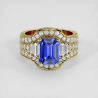 2.56 Ct. Blue Sapphire Ring, 18K Yellow Gold 1