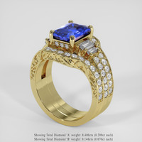 2.56 Ct. Blue Sapphire Ring, 18K Yellow Gold 2