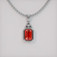 0.66 Ct. Gemstone Pendant, 14K White Gold 1