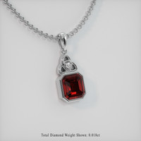 1.52 Ct. Gemstone Pendant, 18K White Gold 2