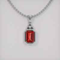 0.66 Ct. Gemstone Pendant, 18K White Gold 1