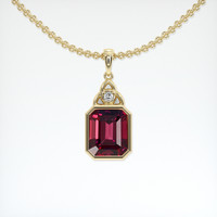 3.17 Ct. Gemstone Pendant, 18K Yellow Gold 1