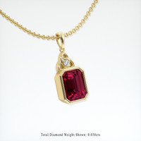 3.17 Ct. Gemstone Pendant, 18K Yellow Gold 2