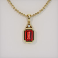 0.66 Ct. Gemstone Pendant, 18K Yellow Gold 1