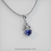 1.11 Ct. Sapphire Pendant, Platinum 950 2