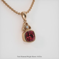 3.10 Ct. Gemstone Pendant, 14K Rose Gold 2