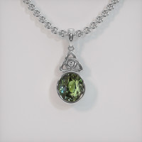 4.03 Ct. Gemstone Pendant, 14K White Gold 1