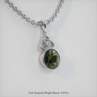 4.03 Ct. Gemstone Pendant, 14K White Gold 2