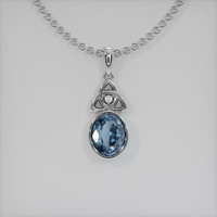 1.20 Ct. Gemstone Pendant, 18K White Gold 1